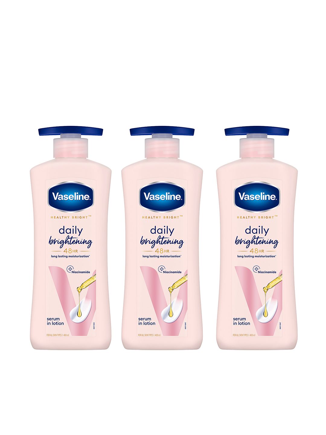 Vaseline Set of 3 Daily Brightening Body Lotion For Healthy & Glowing Skin - 400ml Each-picture-9