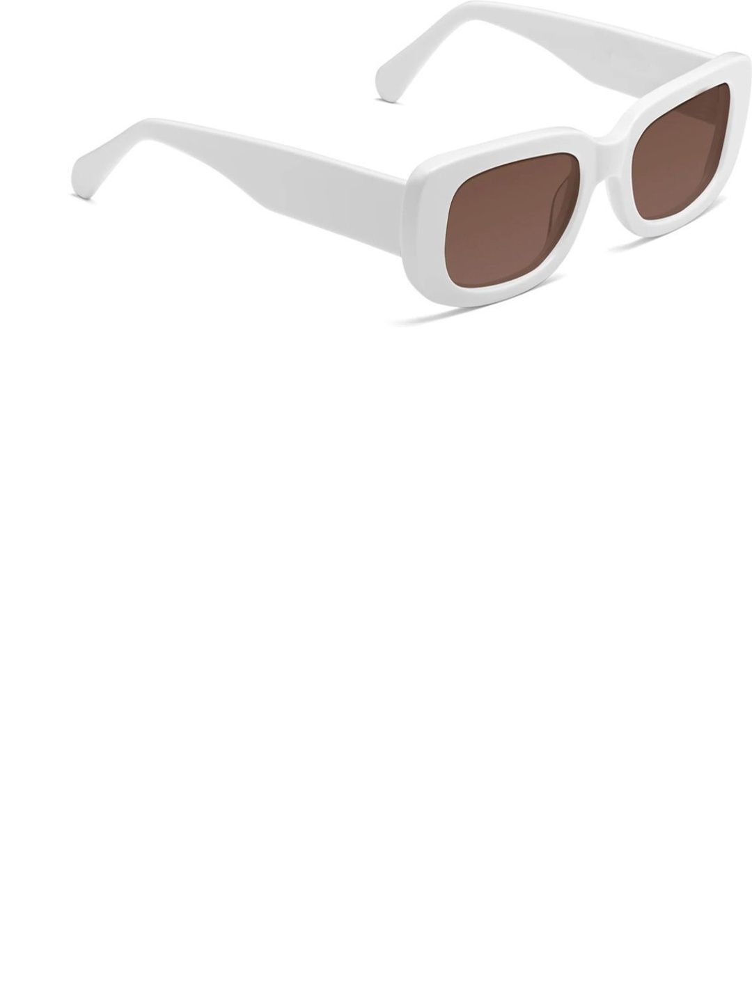 Elligator Men Brown Lens & White Rectangle Sunglasses with-picture-15