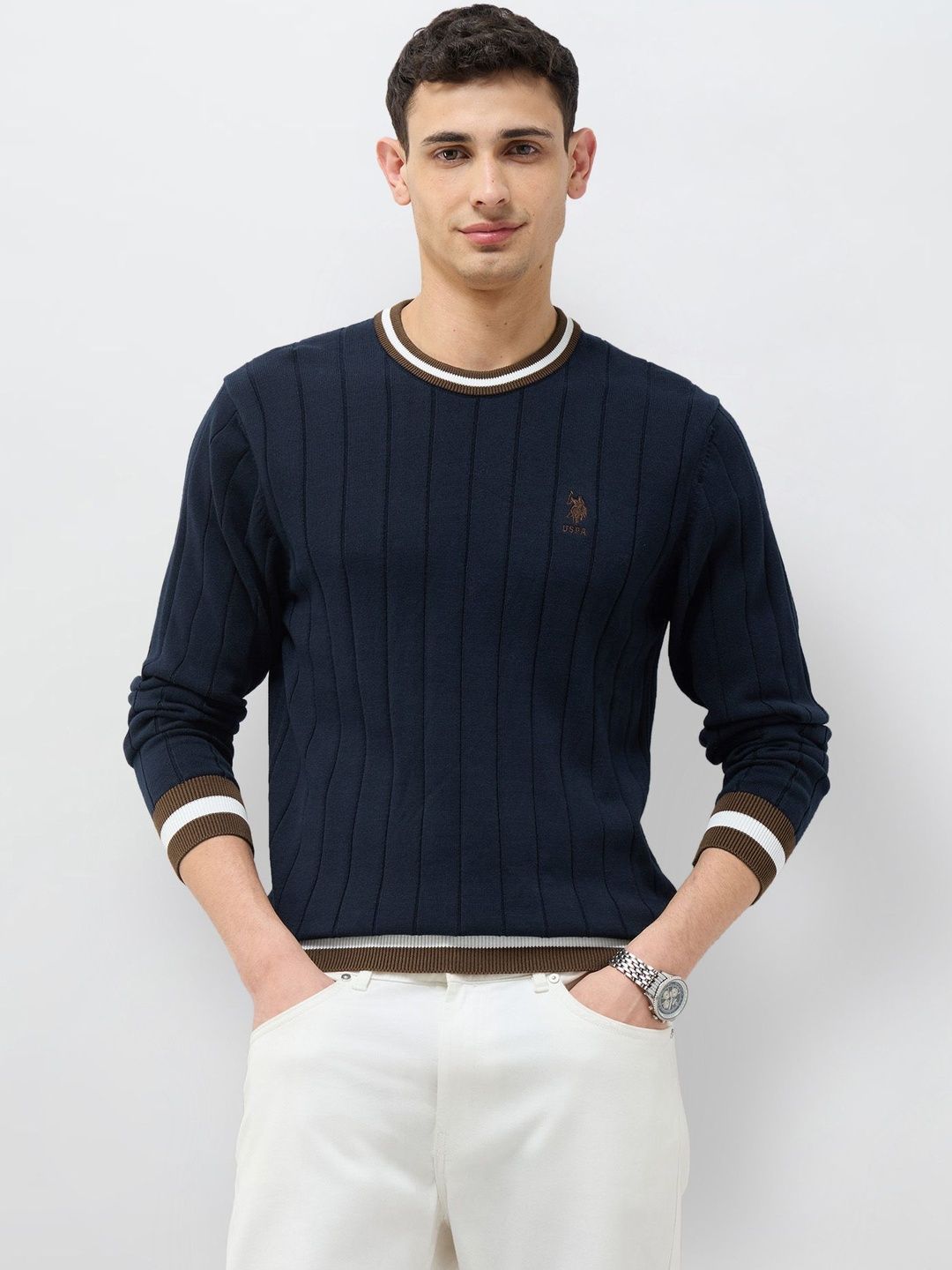 U.S. Polo Assn. Men Ribbed Pullover