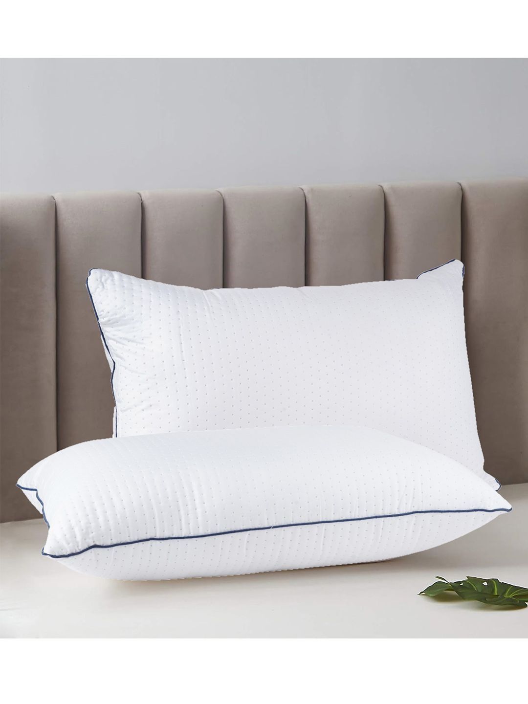 PAPAYA White Set of 2 Fibre Filled Polycotton Ultra Soft Sleep Pillow-picture-44