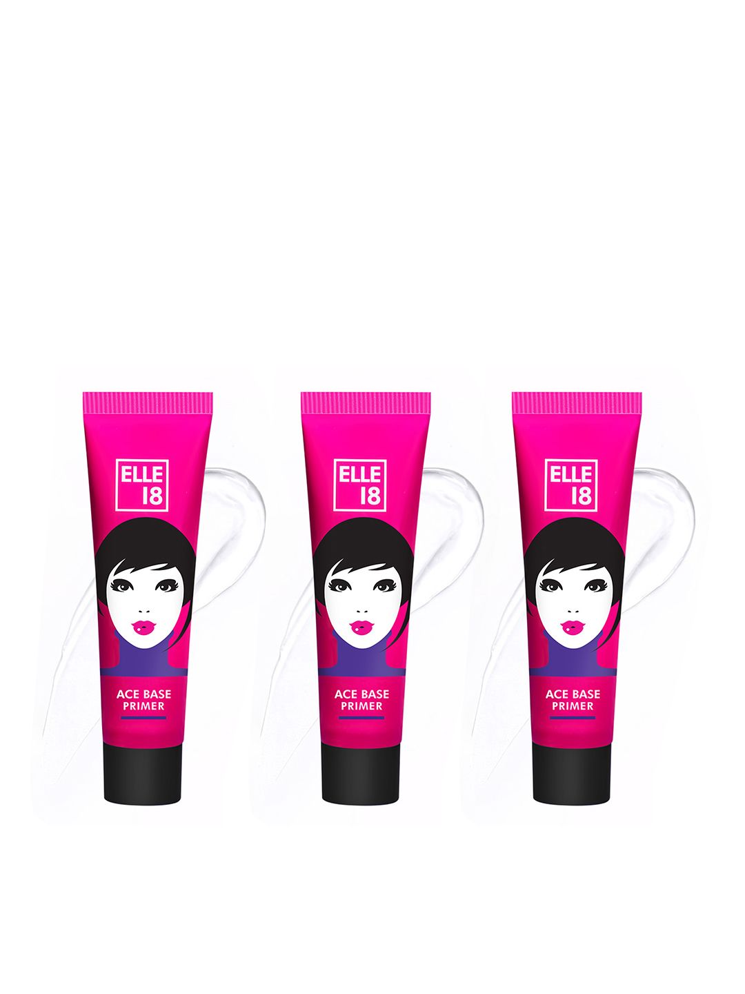 ELLE 18 Set of 3 Ace Base Water-Resistant Pore-Blurring Primer With Vitamin E - 10ml each-picture-42