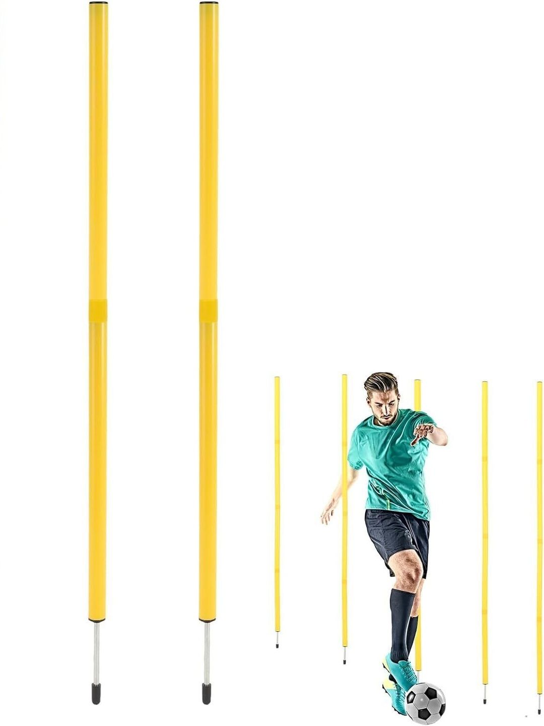 HackerX 4 Pcs Adjustable Soccer Agility Poles-picture-20
