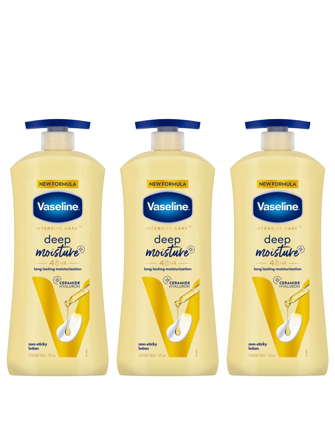 Vaseline Set of 3 Deep Moisture Body Lotion with Ceramide Hyaluron - 725 ml Each-image-18