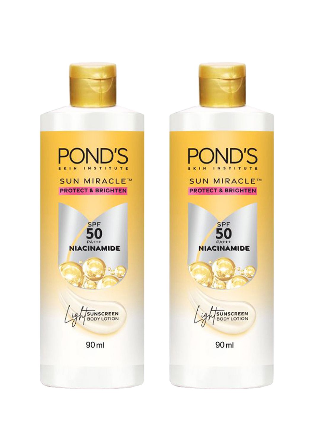 Ponds Set of 2 Sun Miracle Protect & Brighten SPF 50 PA+++ Body Lotion- 90ml Each-image-9