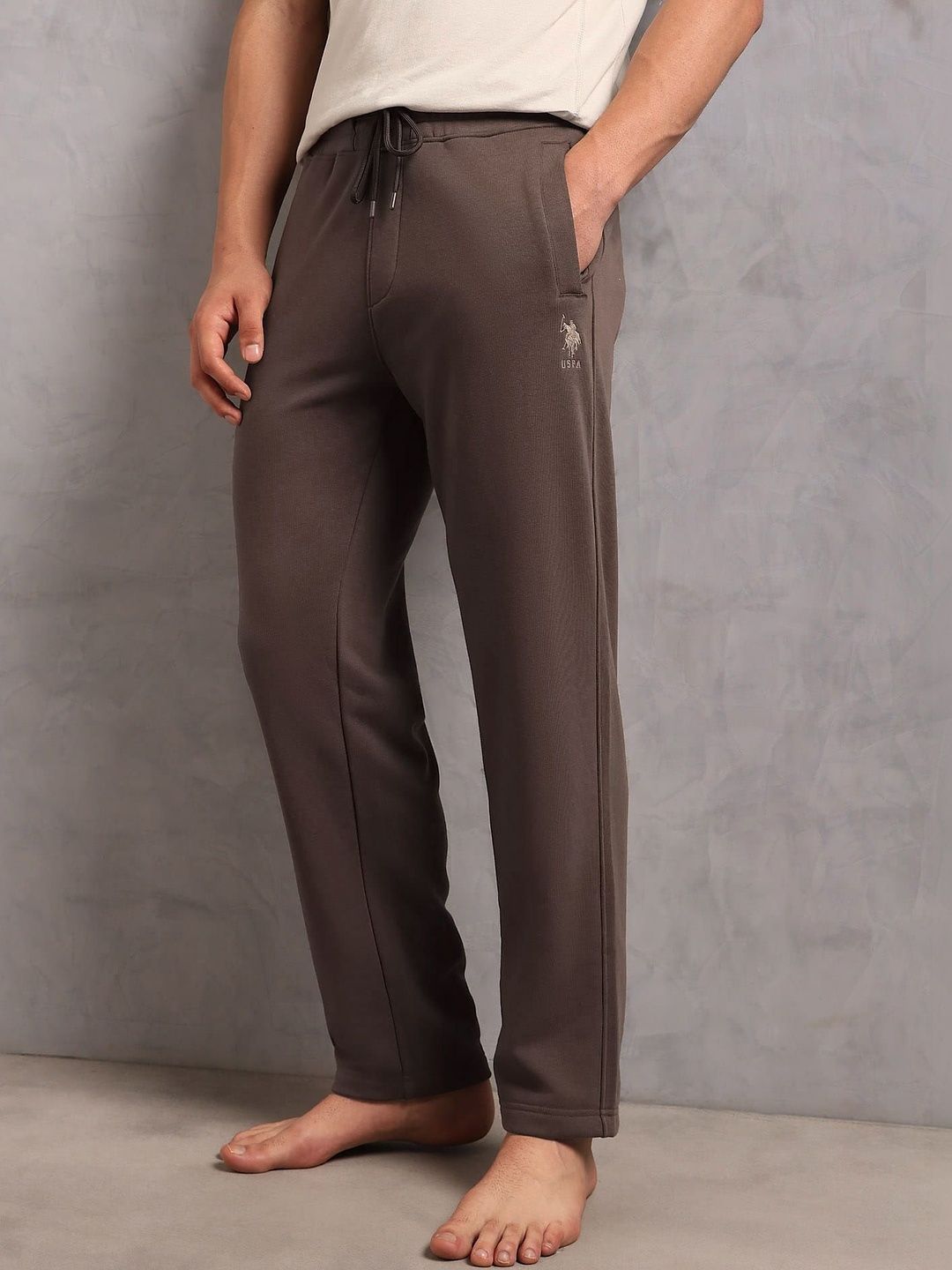 U.S. Polo Assn. Men's OR007 Mid Rise Fleece Lounge Trackpants-image-47