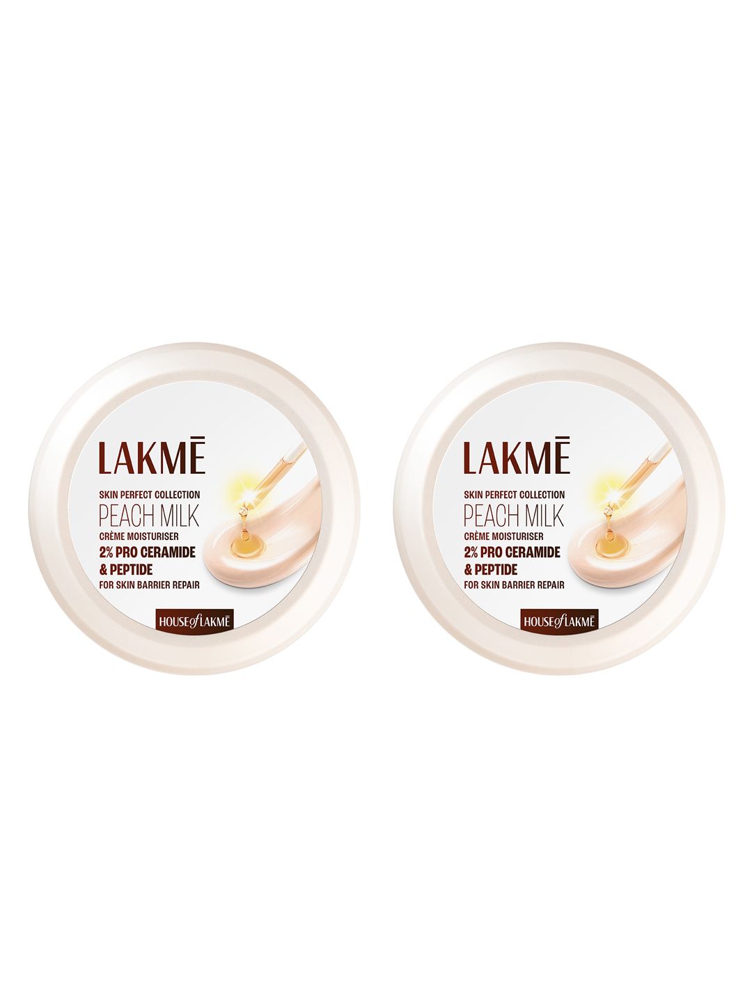 Lakme Set of 2 Peach Creme Moisturiser with Ceramide & Peptide for Hydrated Glow -50g Each-image-37