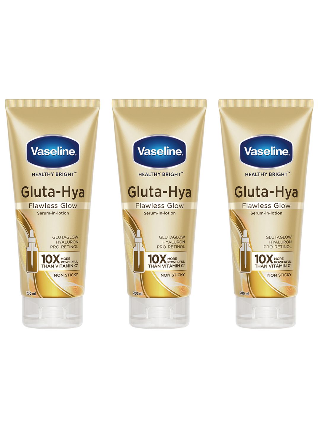 Vaseline Set of 3 Non-Sticky Gluta Hya Flawless Glow Serum-in-Lotion - 200 ml each-picture-7