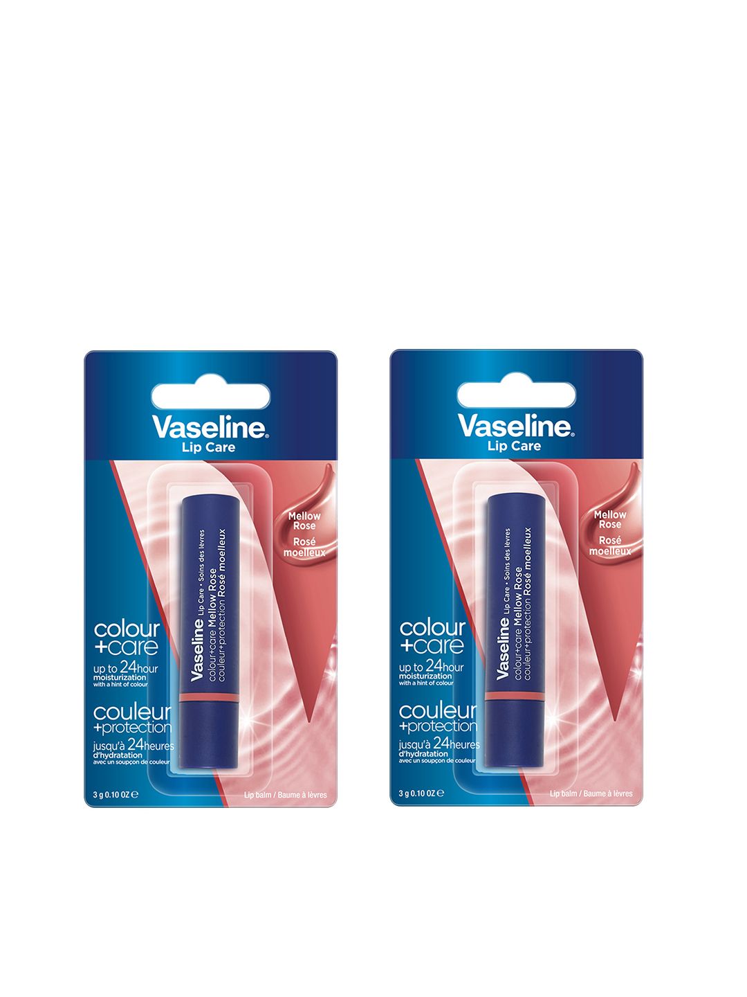 Vaseline Set of 2 Colour+Care Tinted Lip Balm Stick with Shea Butter 3g Each - Mellow Rose-image-22