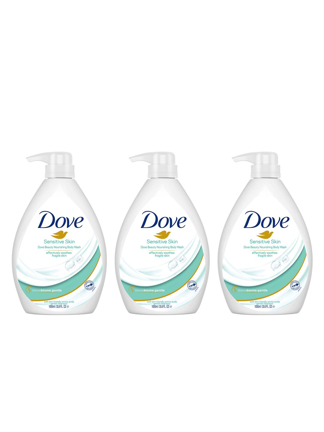 Dove Set of 3 Microbiome Gentle Nourishing Body Wash for Sensitive Skin - 1L Each-picture-30