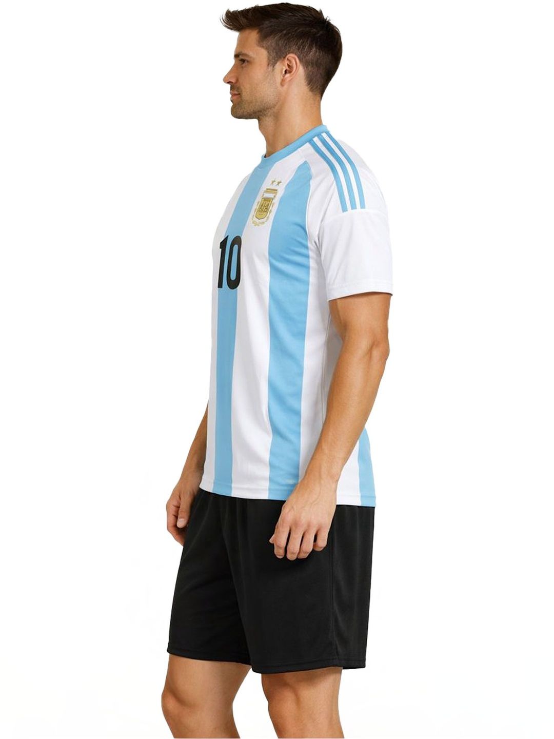 dostitch Men Lionel Messi Striped T-shirt-picture-25