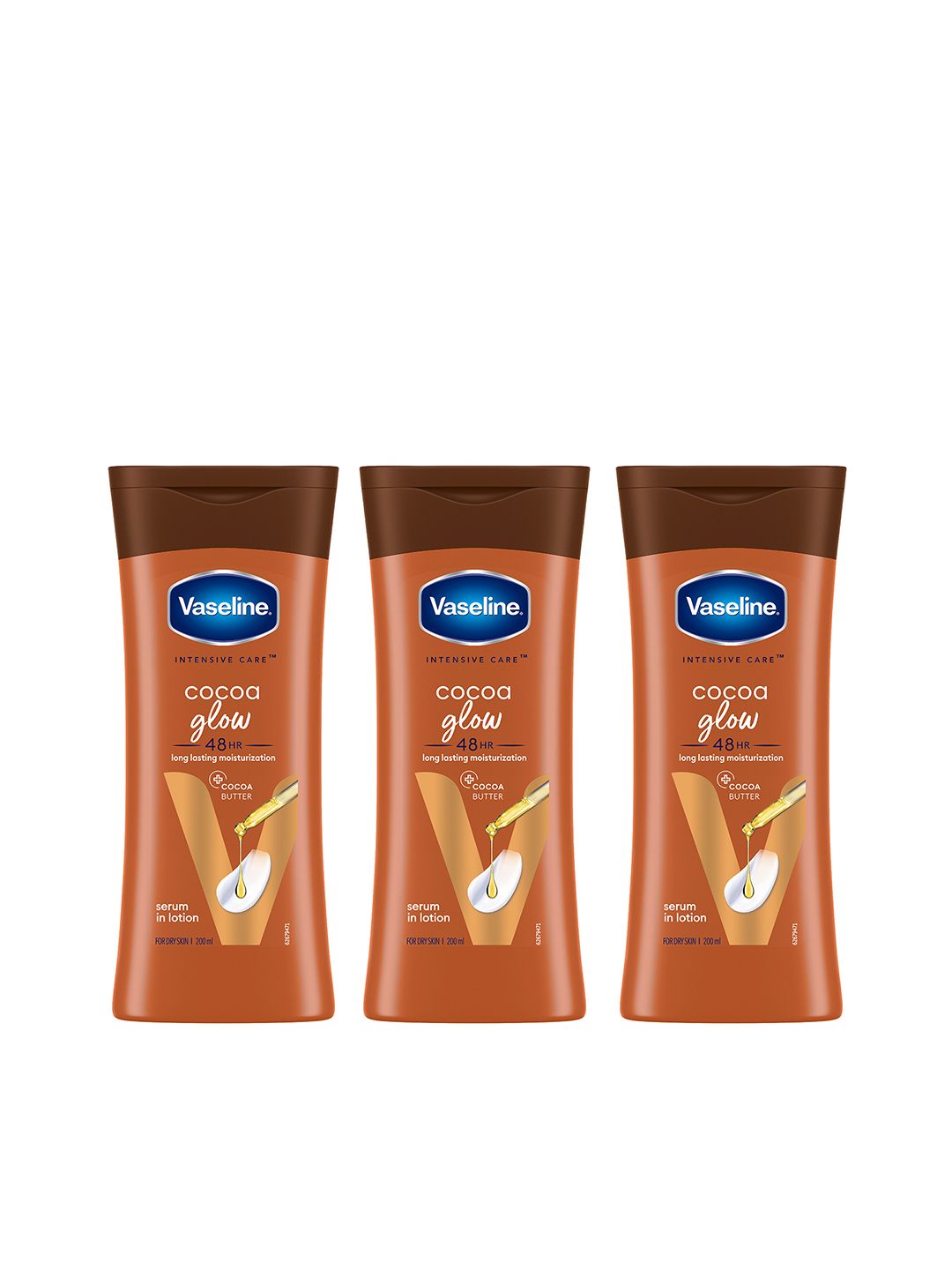 Vaseline Set of 3 Cocoa Glow Serum In Lotion with Pure Cocoa & Shea Butter - 200 ml Each-picture-47