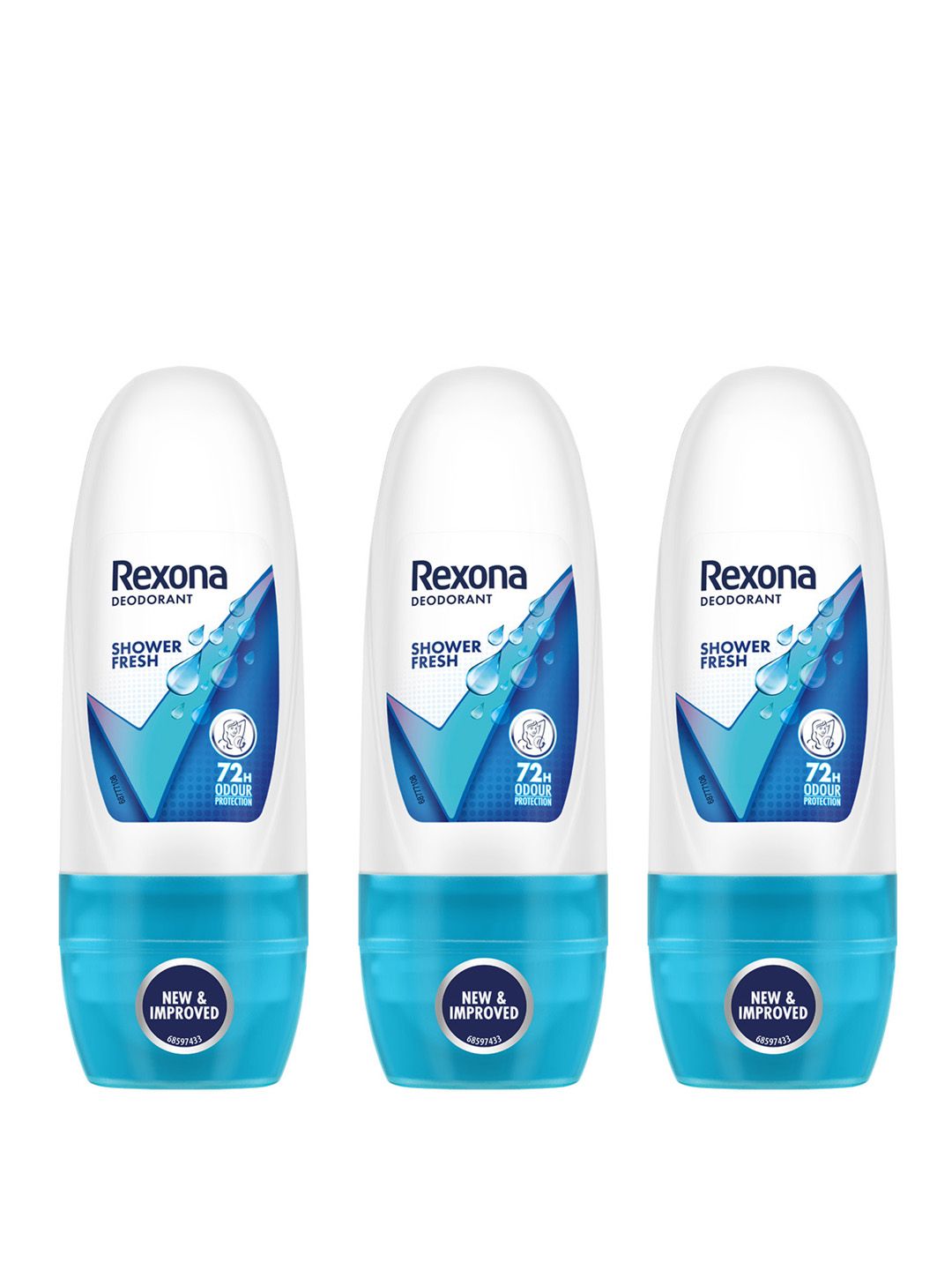 REXONA Women Set of 3 Shower Fresh Roll On Deodorant for 72HR Odour Protection - 25ml Each-image-17