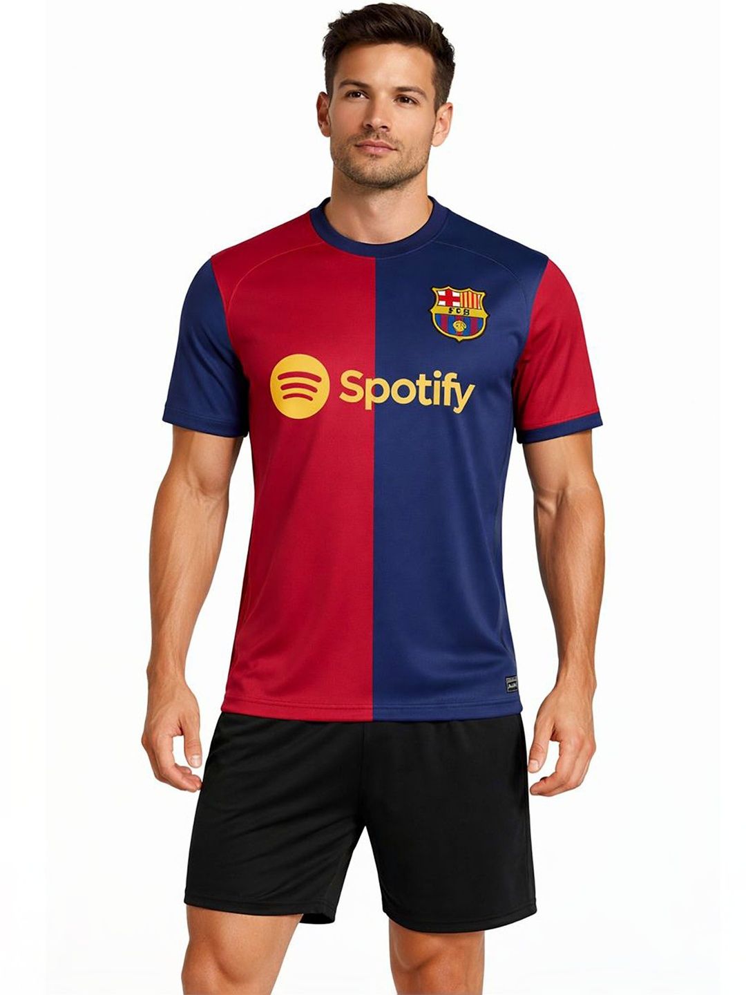 dostitch Men Brand Logo Barcelona Lionel Messi Colourblocked T-shirt-picture-33