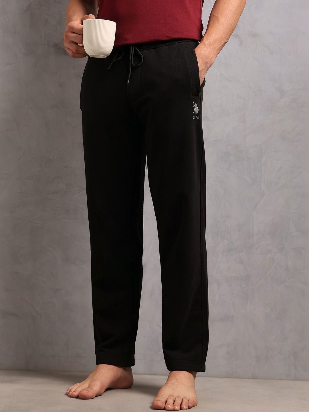U.S. Polo Assn. Men's OR007 Mid Rise Fleece Lounge Trackpants-picture-12
