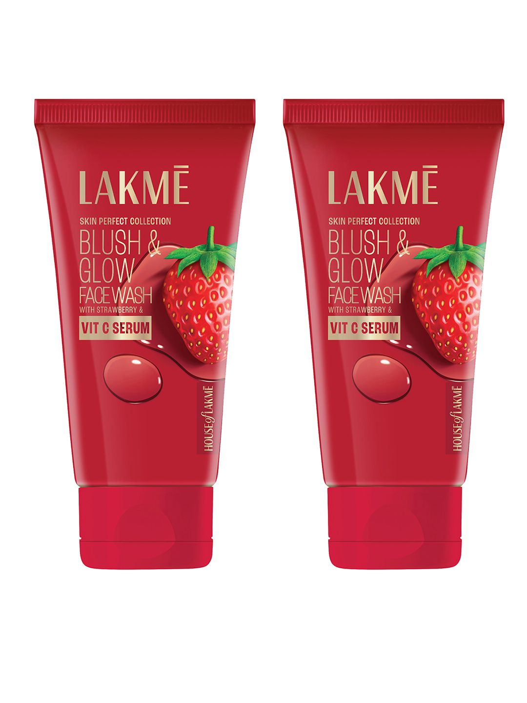 Lakme Set of 2 Blush & Glow Hydrating Strawberry Facewash with Vitamin C Serum - 150g Each-image-22