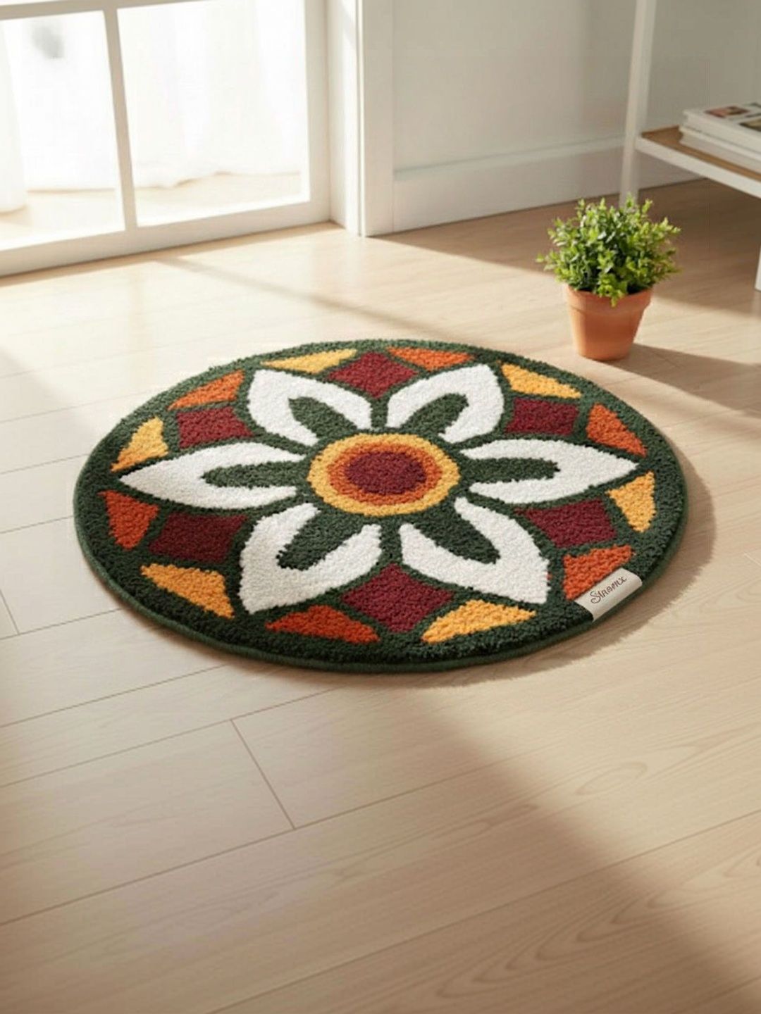 StromX Maroon & Green Printed Anti-Skid Doormat-image-14