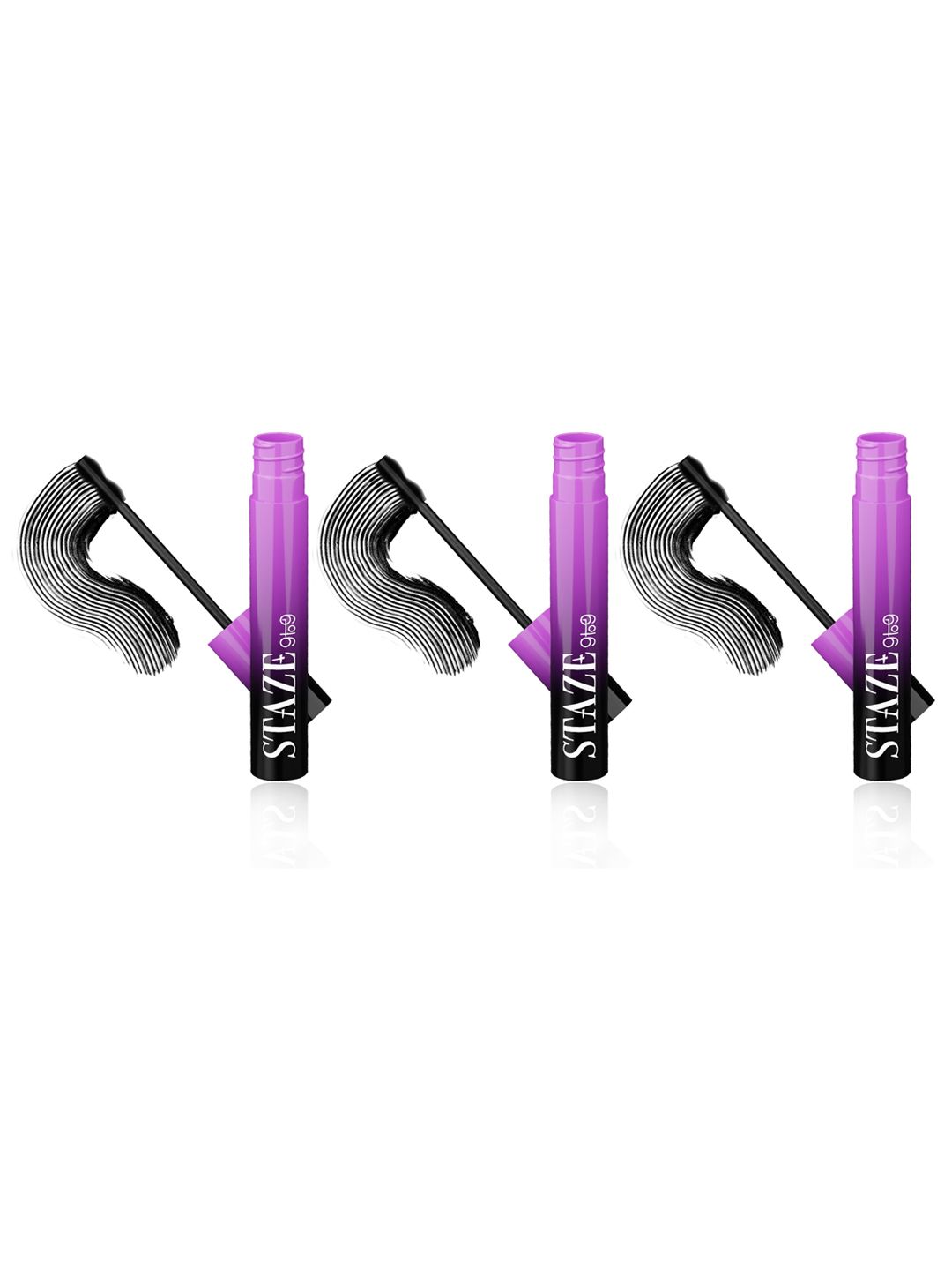STAZE 9to9 Set of 3 All Eyes On You Volumizing & Waterproof Mascara - Blackest Black 01-image-25