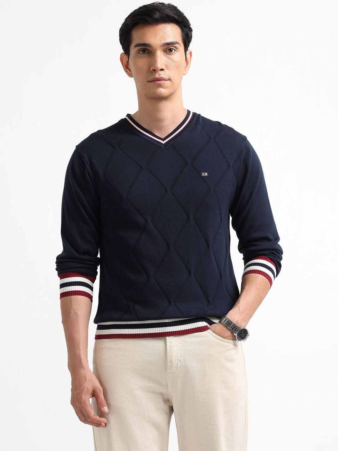 Arrow Sport Men Argyle Pullover-image-22