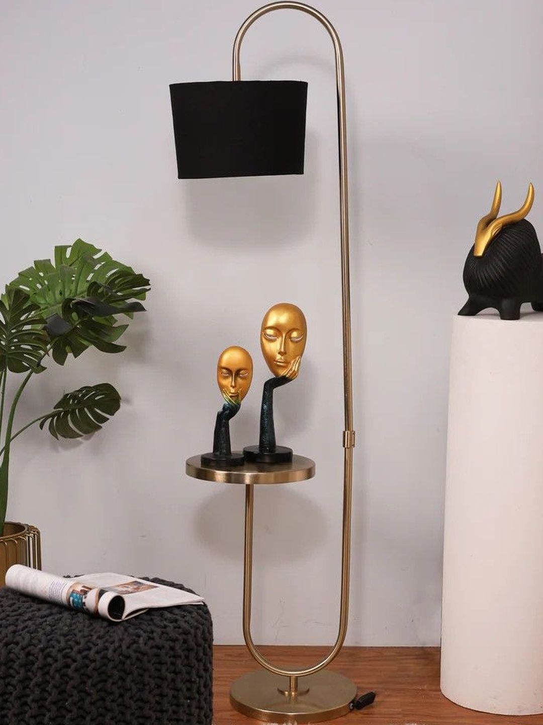 THREADVIBE LIVING Black & Yellow Antique Floor Lamp-picture-15