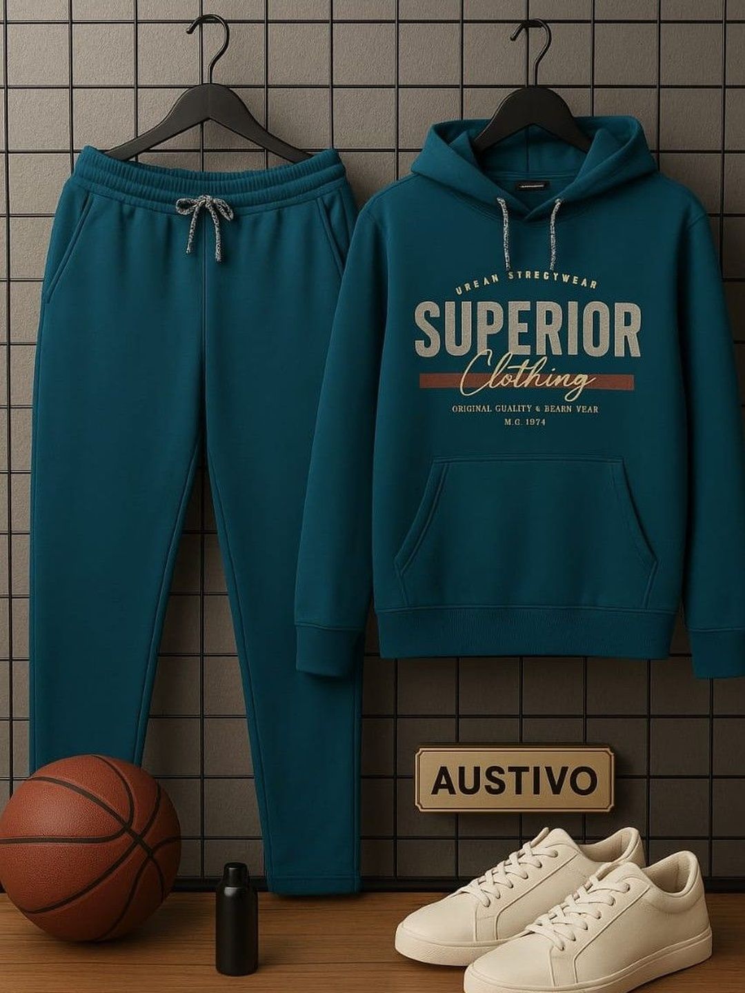AUSTIVO Men Graphic Hooded Neck Long Sleeves Mid-Rise Tracksuits-picture-10