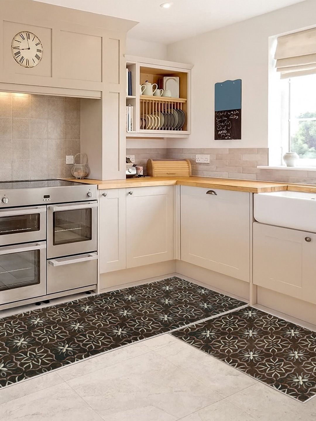 Kaleen India 2Pcs Taupe Printed Anti-Skid Kitchen Mats-picture-26