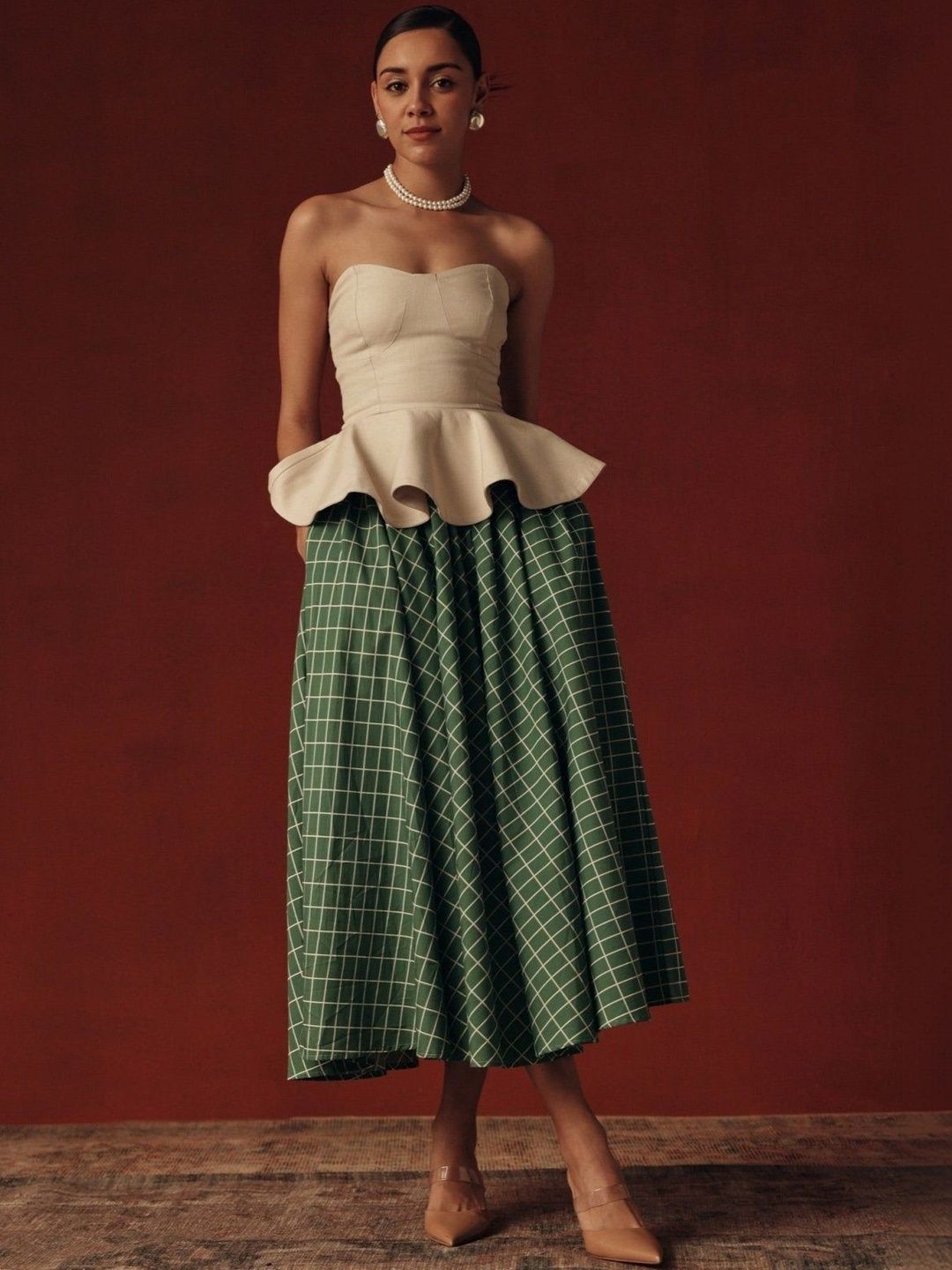 Sage by Mala Ruffles Cotton Peplum Top-picture-11