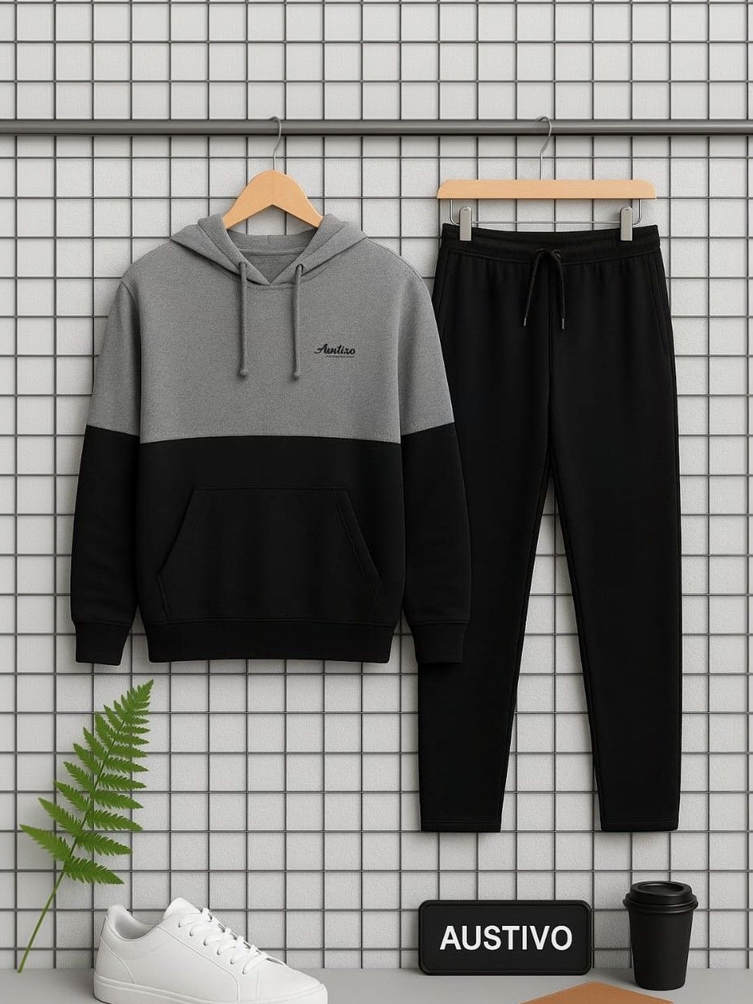 AUSTIVO Men Hooded Neck Long Sleeves Mid-Rise Tracksuits-picture-33