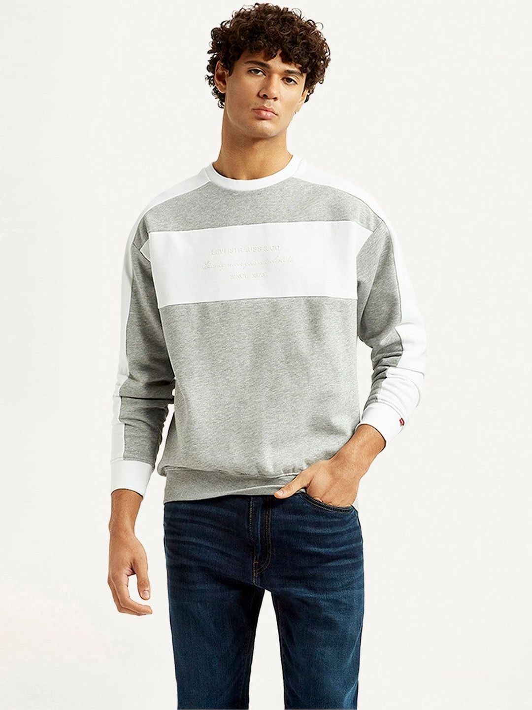 Levis Men Colourblocked Sweatshirt-picture-10