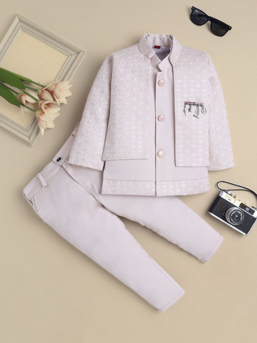 Sangria Boys Sequins Embellished Embroidered Sherwani Set-picture-25