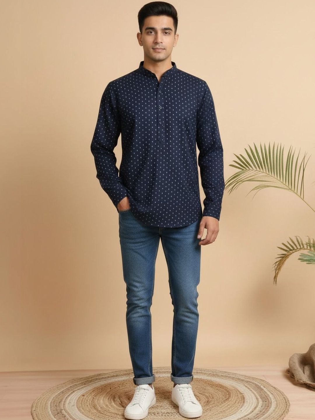 TATTVA Men Ethnic Motifs Printed Indie Prints Khadi Kurta-picture-23