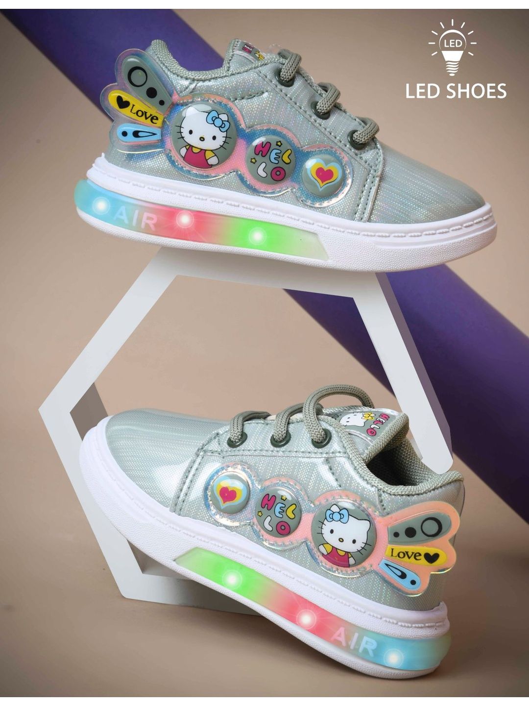 KINGS&QUEENS Girls Hello Kitty Textured Sneakers-picture-25