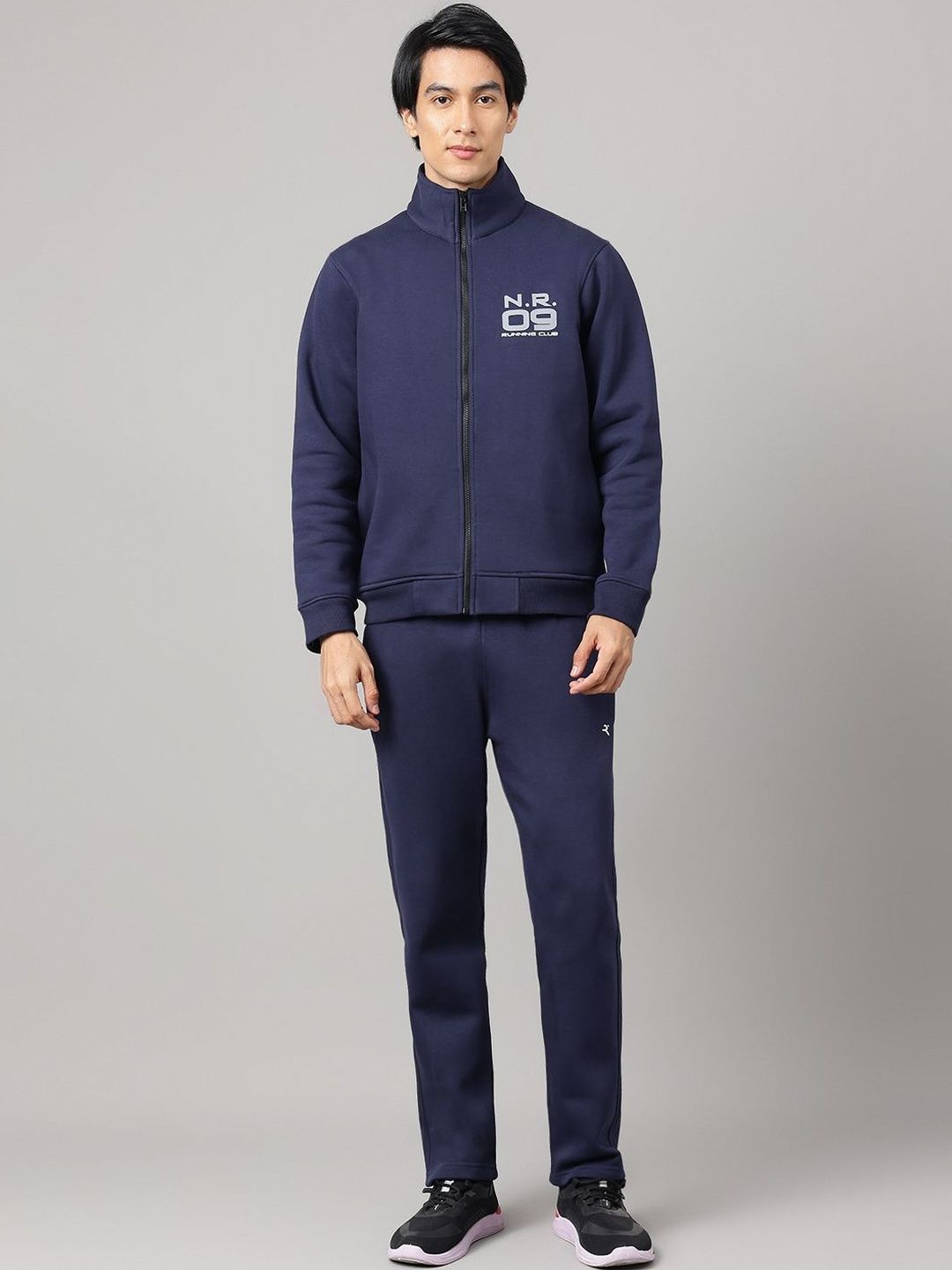 FCK GOLD Typography Printed Mock Collar Regular Tracksuit-image-19