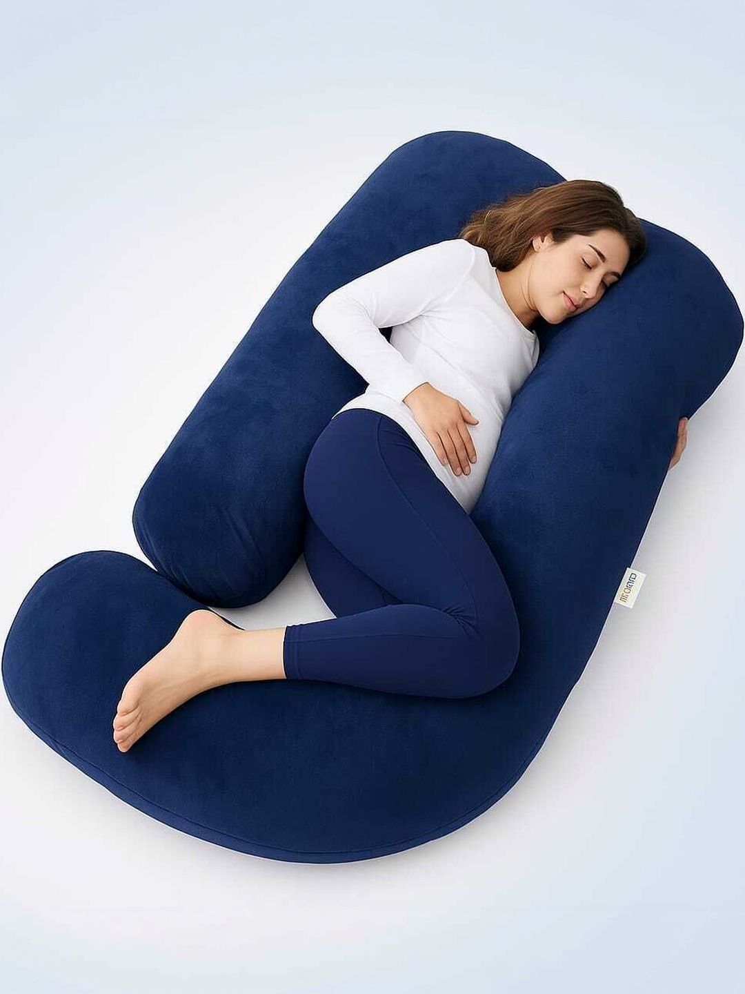 VRINDAKUL Blue Polyester Maternity Pillow-image-11