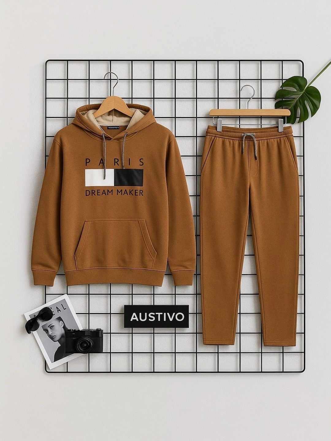 AUSTIVO Men Printed Hooded Neck Long Sleeves Tracksuits-picture-6