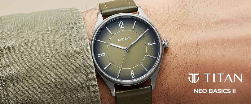 Buy Titan Men Neo Basics II Quartz Leather Straps Analogue Watch
