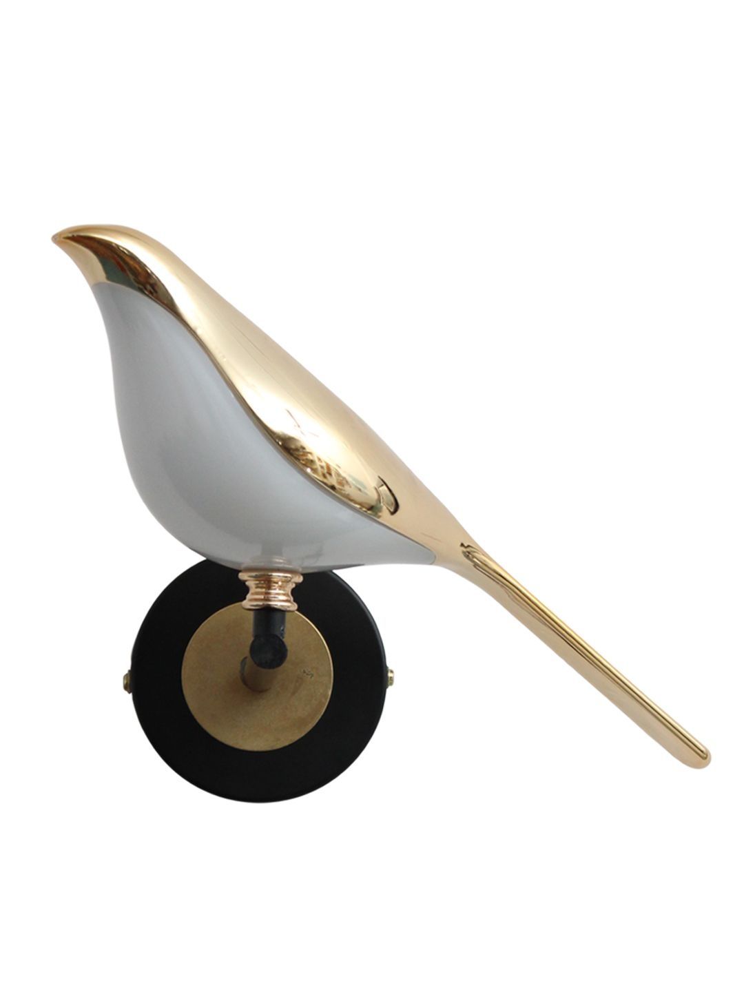 SHREE KALA HOME DECOR Black & Gold-Toned Iron Contemporary Abstract Shaped Shaped Wall Lamp-picture-39