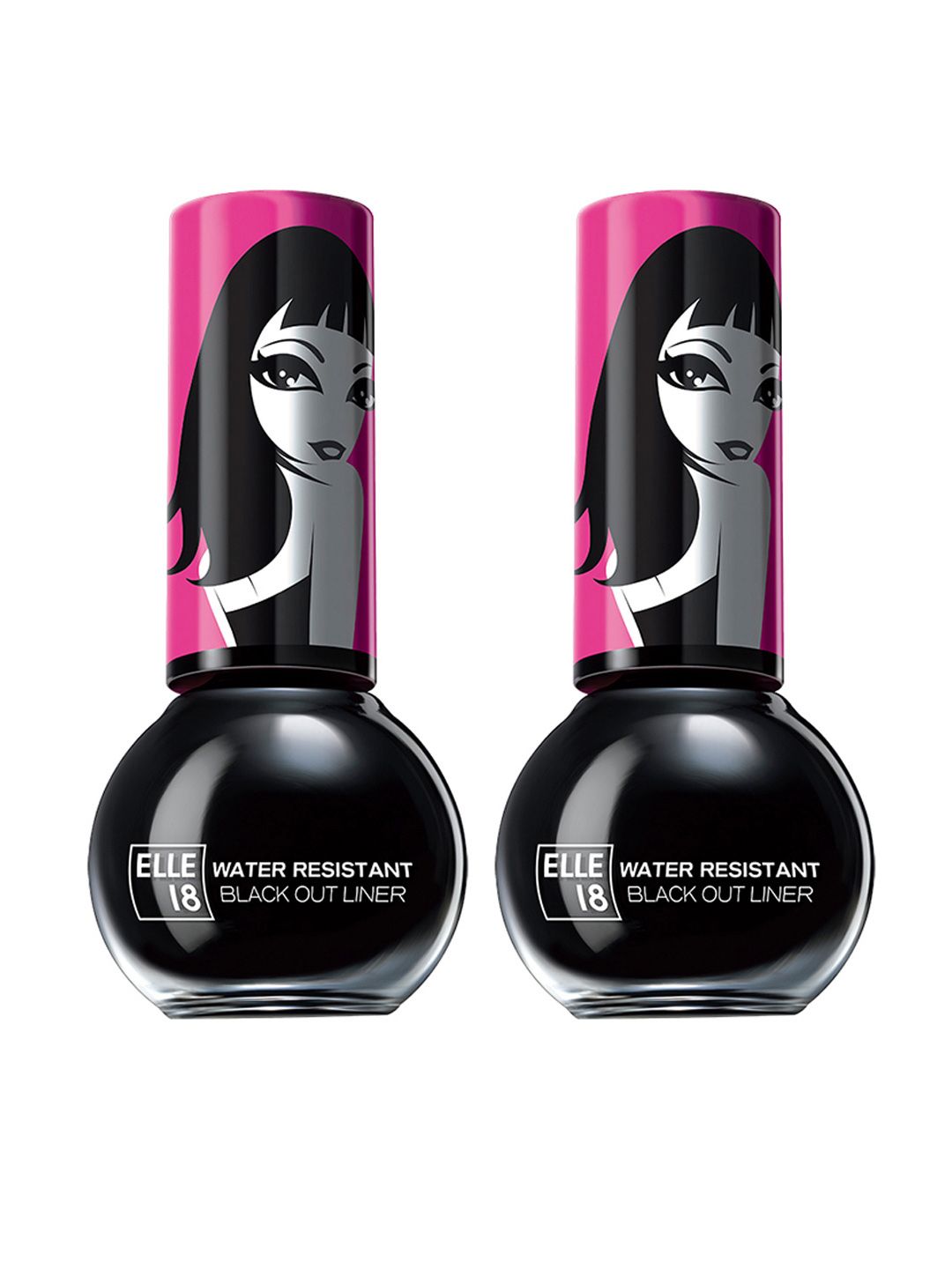 ELLE 18 Set of 2 Black Out Liner Eyeliner Water Resistant With Intense Payoff - 5ml each-image-15
