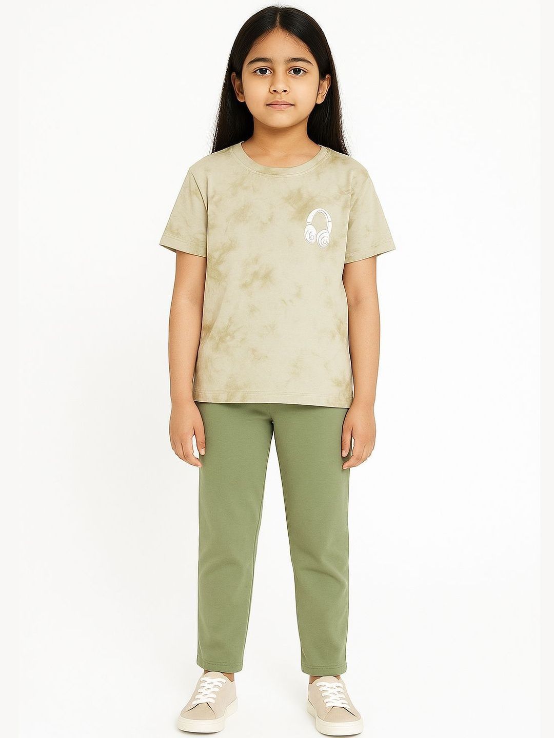 CHILINS Girls Dyed T-shirt with Trousers-picture-28