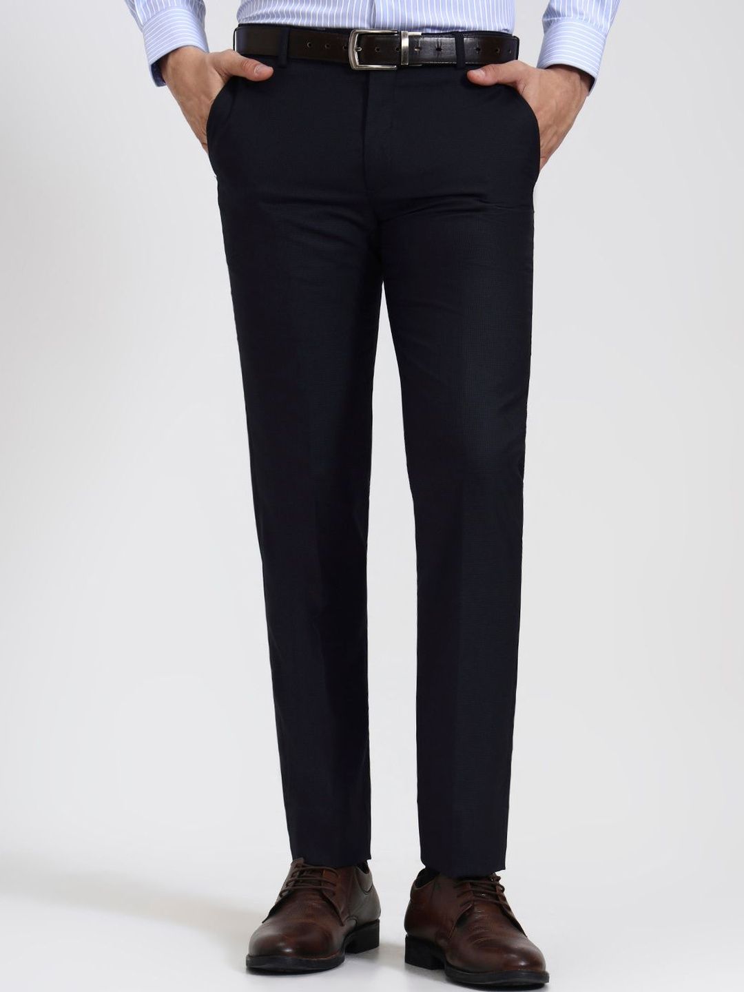 JADE BLUE Men Slim Fit Trousers-picture-23