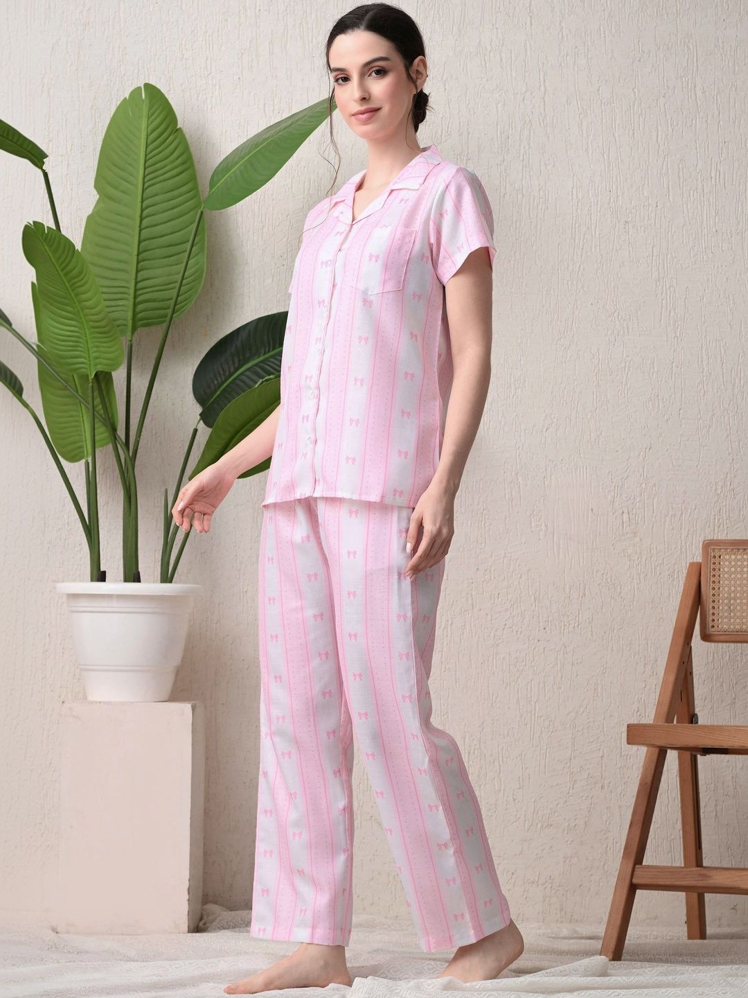 House of Comfort Women Printed Night suit-picture-19