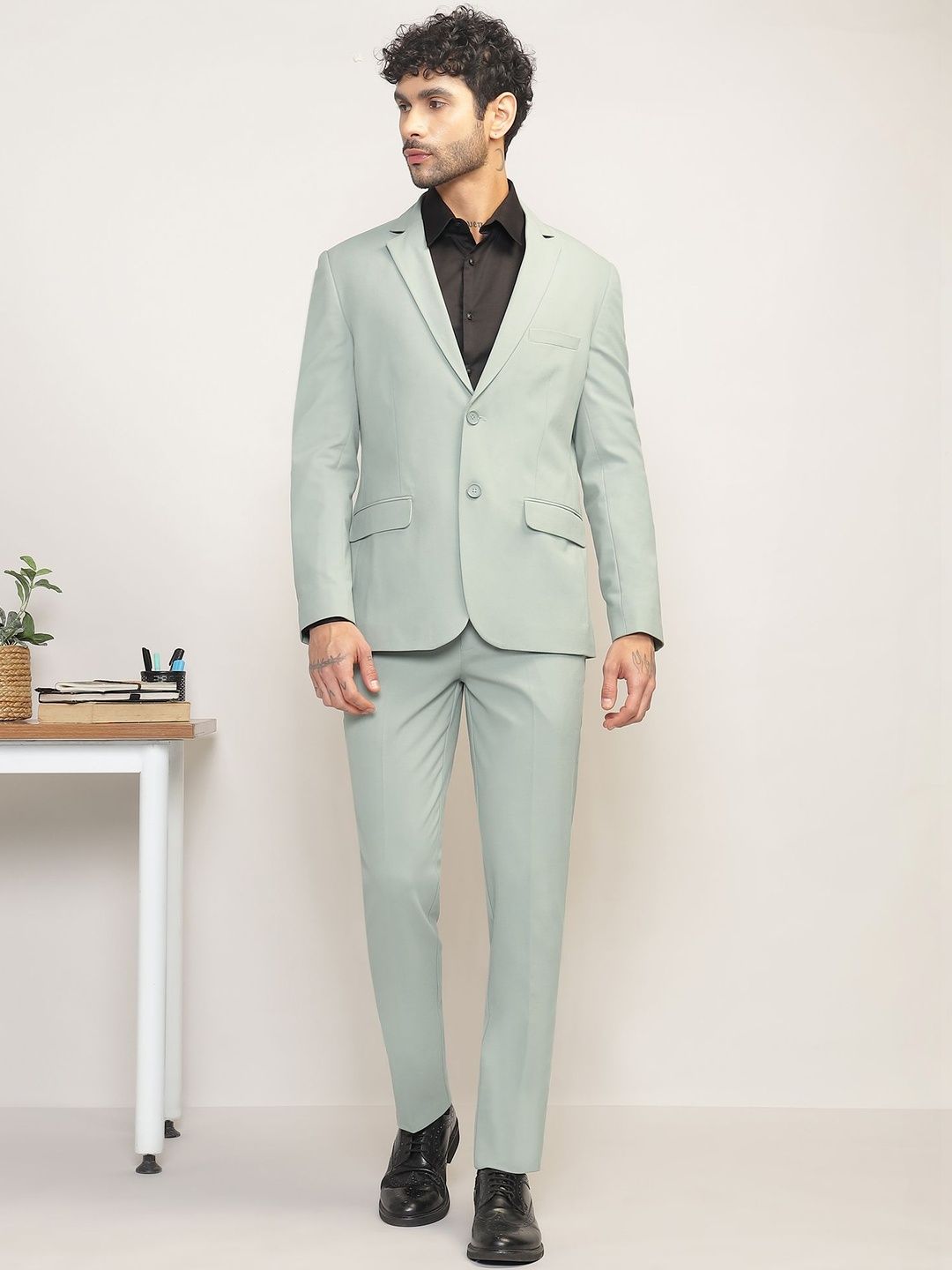 SUBTRACT Slim-Fit Single-Breasted Two-Piece Stretchable Suit-picture-21