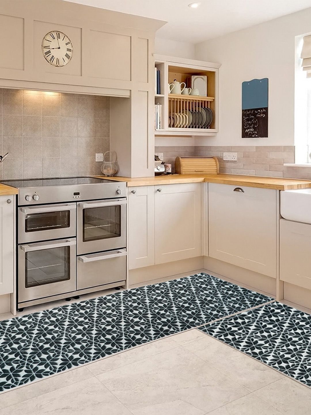 Kaleen India 2Pcs Charcoal Printed Anti-Skid Kitchen Mats-picture-25