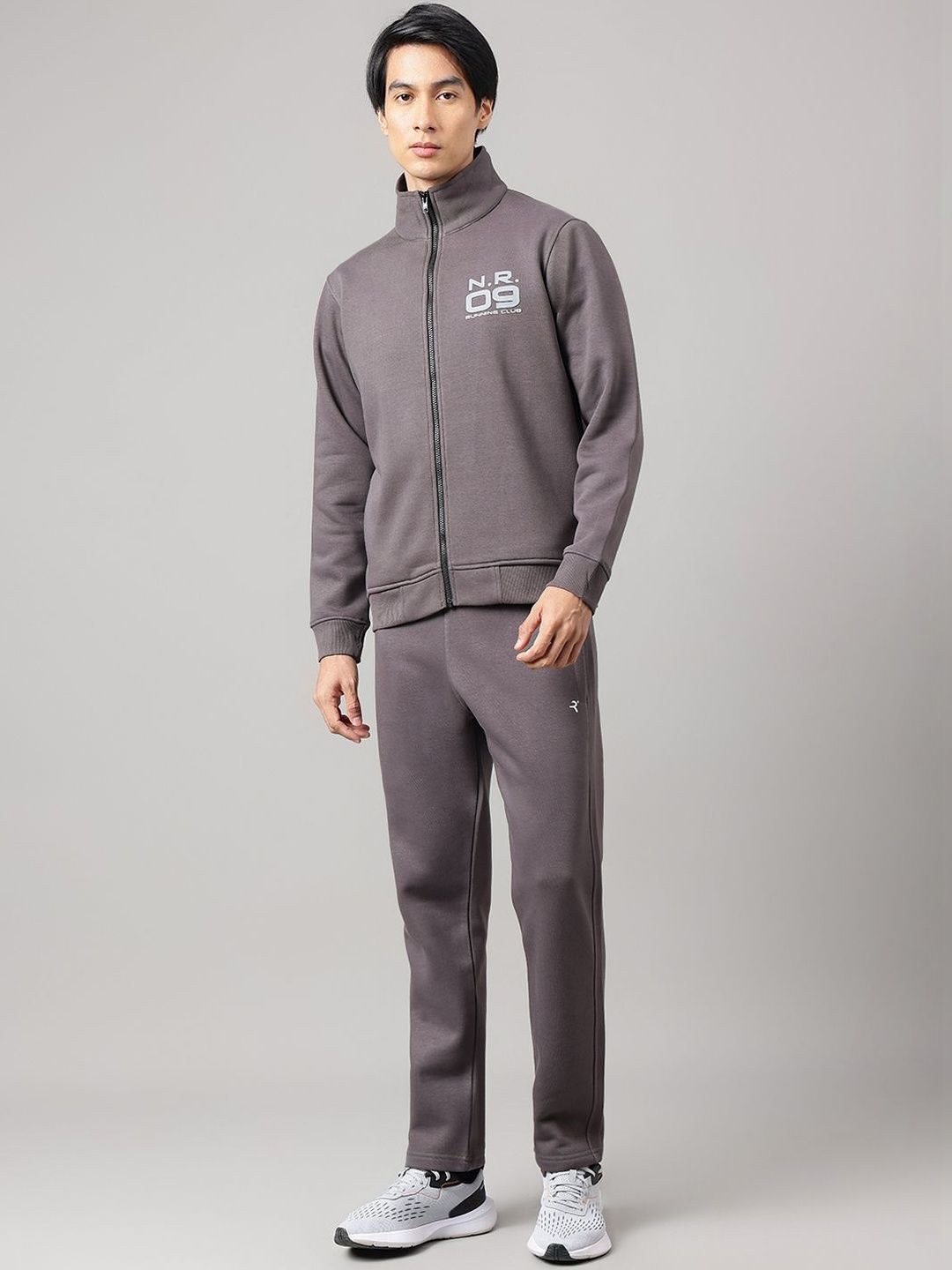 FCK GOLD Typography Printed Mock Collar Regular Tracksuit-image-18