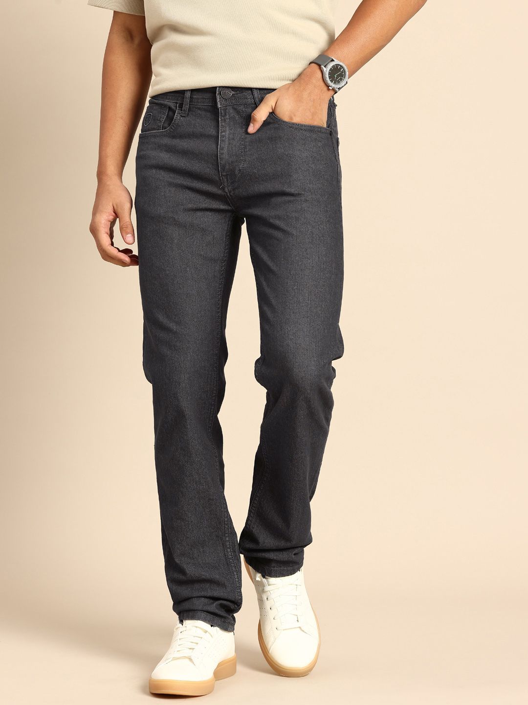 Being Human Men Straight Fit Mid-Rise Light Fade Stretchable Jeans-picture-11
