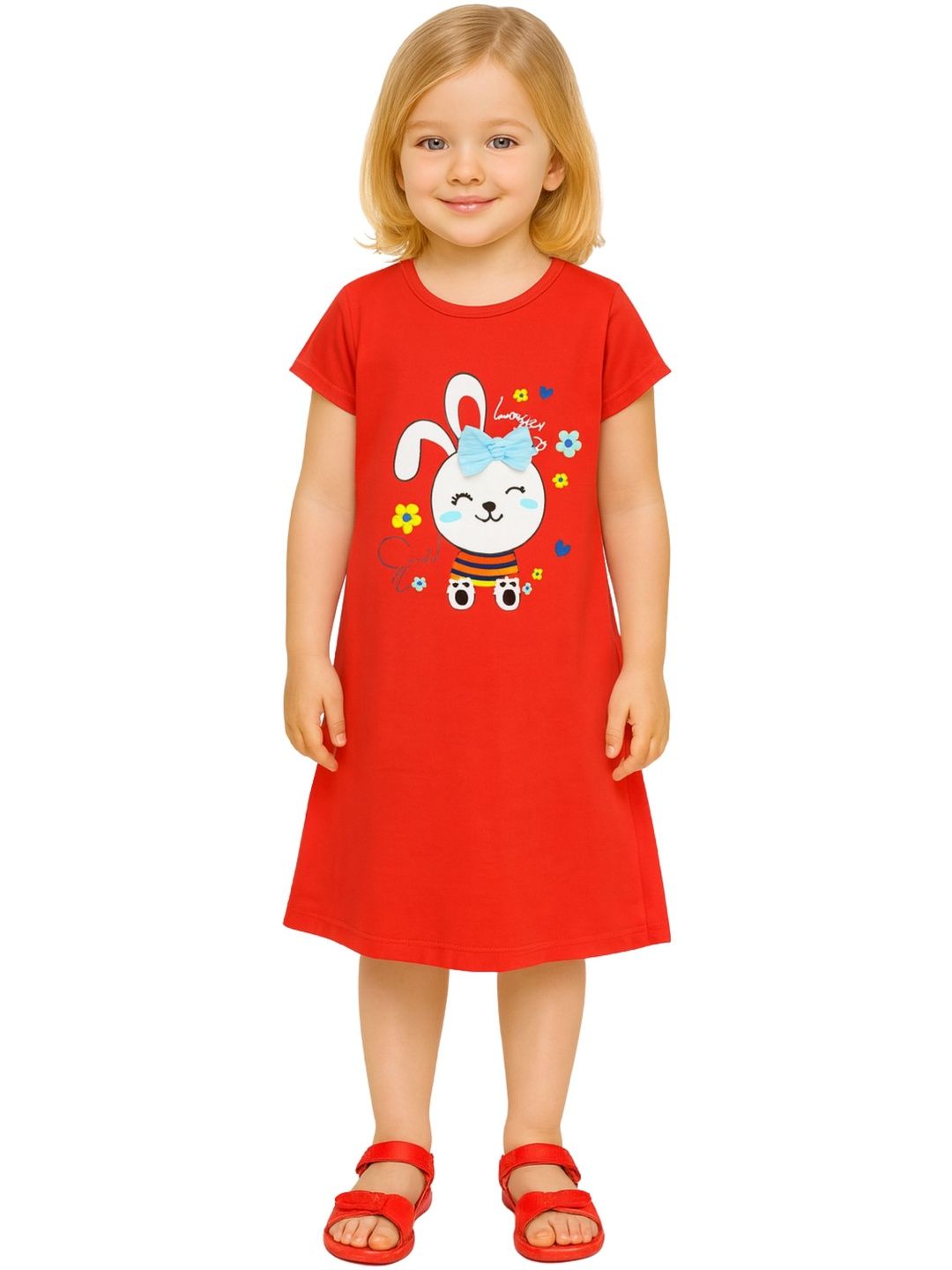 Inhika Girls Printed Nightdress-picture-55
