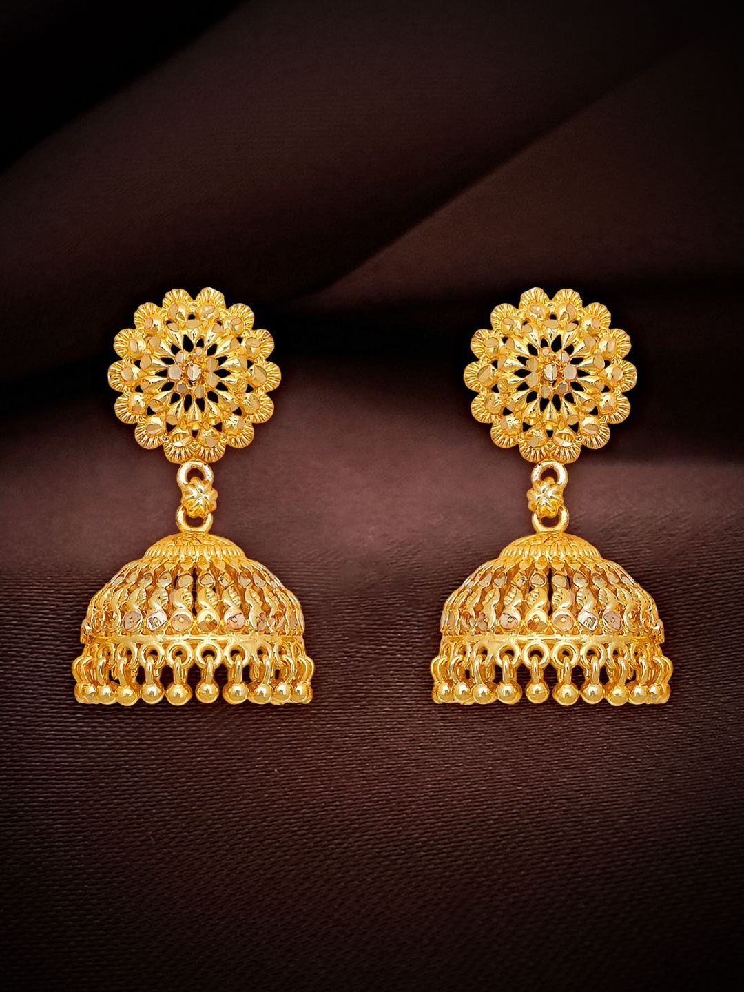 Raj And Deb Floral Jhumkas Earrings-picture-38