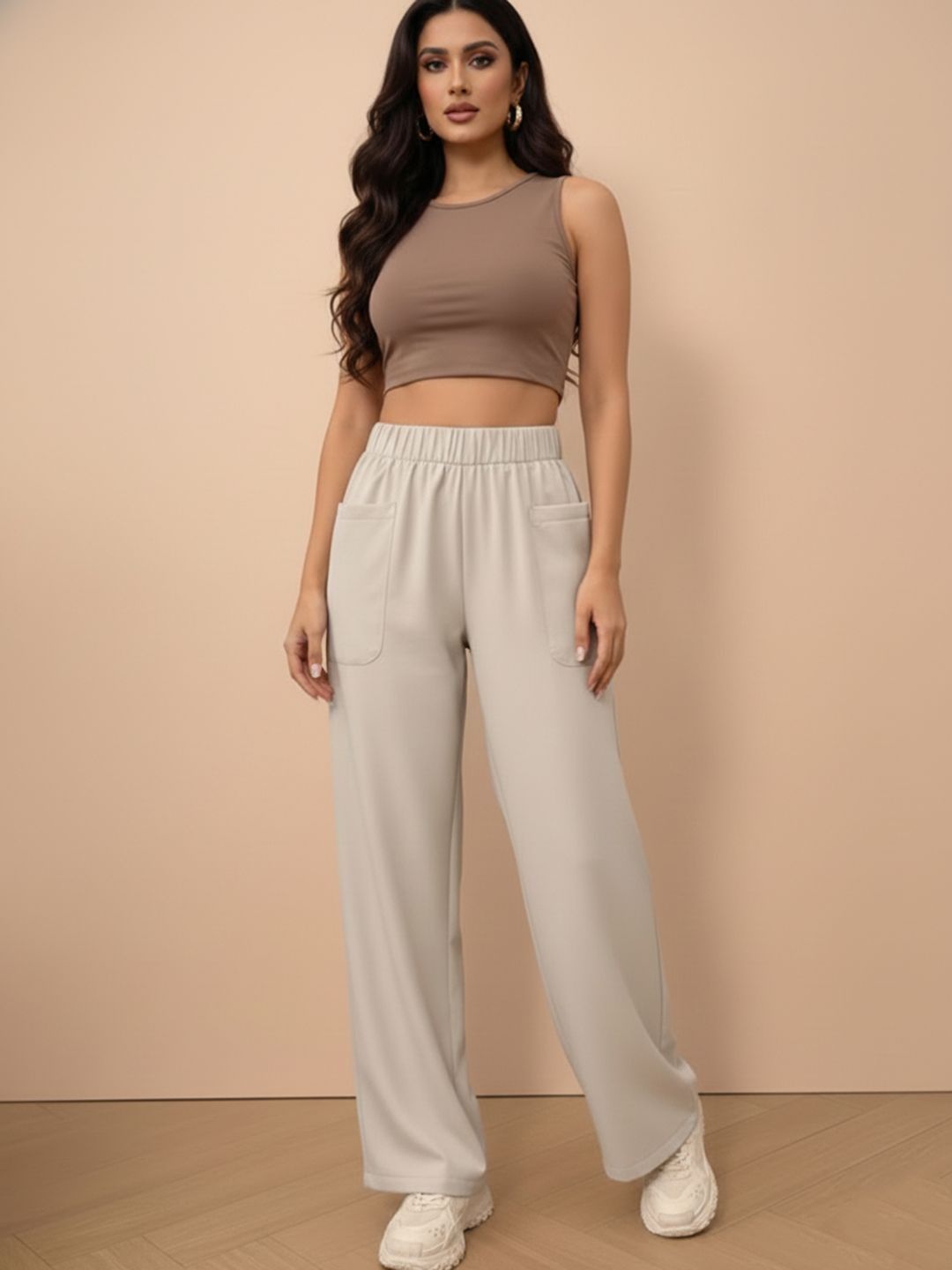 Moda Rapido Women Comfort High-Rise Trousers-picture-23