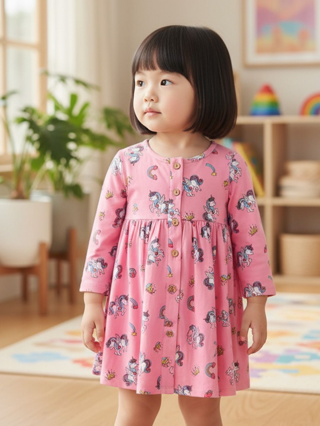 Sangria Girls Printed Pure Cotton Maxi Fit & Flare Dress-picture-33