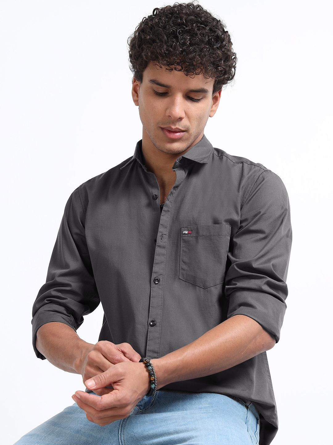 U.S. PITCHERS Men Standard Slim Fit Casual Shirt-picture-24