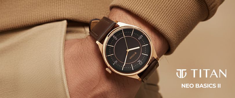 Buy Titan Men Neo Basics II Quartz Brown Round Dial Watch